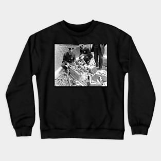 Police Show Gun Stash, 1923. Vintage Photo Crewneck Sweatshirt